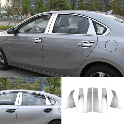 thumbnail image 2 of Chrome Pillar Post Trim Kit For Lexus RX 97-03 – 6pc Mirror Door Pillar Covers Window Molding 2 of 6