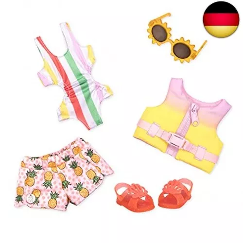 Glitter Girls Deluxe Puppenkleidung 36 cm Puppen Strand und Pool Outfit – B