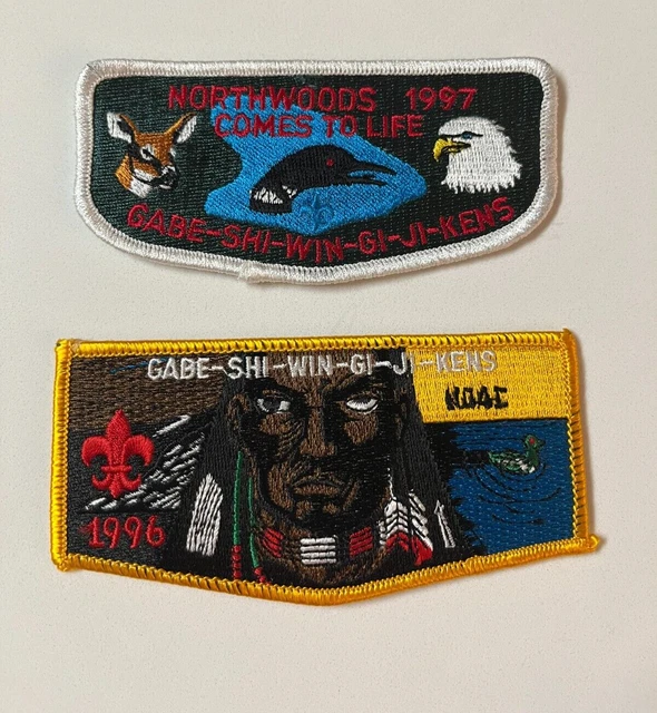 Boy Scout OA 374 Gabe-Shi-Win-Gi-Ji-Kens Lodge Flap Lot S14 S15 1996 NOAC