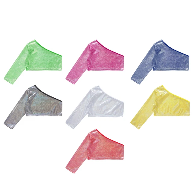 Modern kids dancewear Latin Dancing tops Activewear Tops Tank Top long sleeve