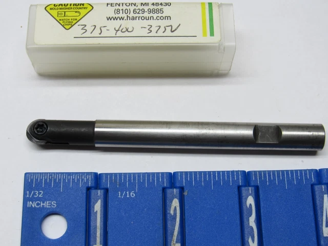 Harroun 3/8" Ball Nose Indexable Milling Cutter #375-400-375-V