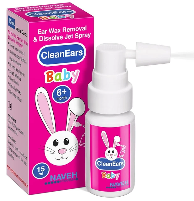 CLEANEARS BABY EAR Wax Removal Kit: Gentle Spray Softener Cleaner £10. ...