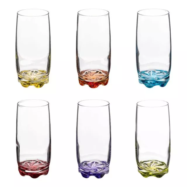 Lot de 6 Verres à Eau "Tineau" 38cl Multicolore