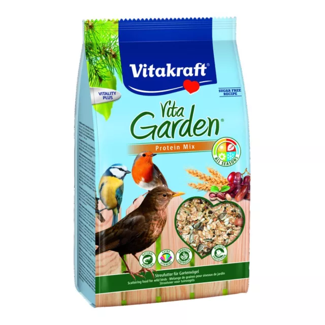 VITAKRAFT Vita Jardin Aliment à Épandre Protein Mix - 5 X 1kg - Oiseaux Sauvages