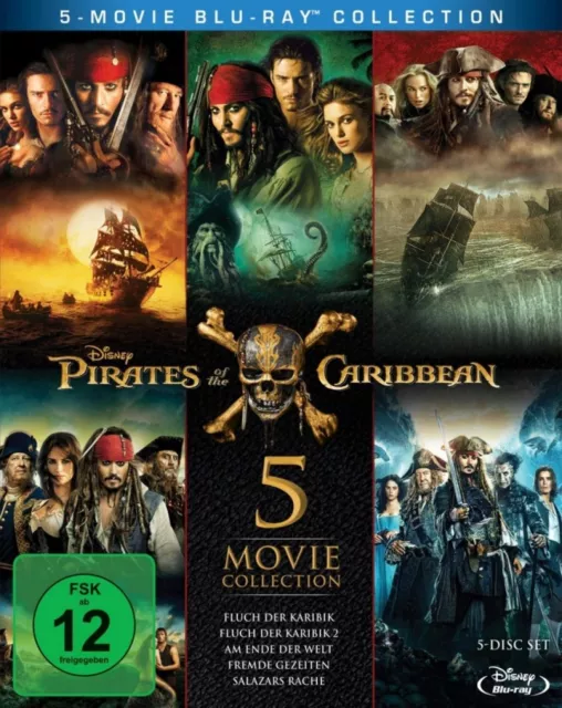 Pirates of the Caribbean - 5-Movie Collection # 5-BLU-RAY-BOX-NEU