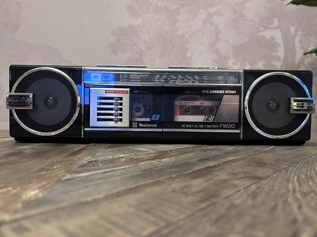 PANASONIC RX-FW20 DUAL Cassette Stereo Player Radio Vintage Parts