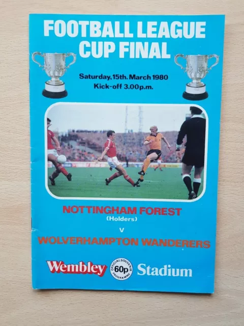 1980 Football League Cup Final Programme