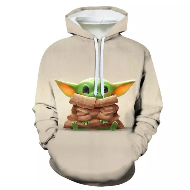 Star Wars The Mandalorian Baby Yoda 3D Hoodie Pullover Coat Sweatshirt Costume