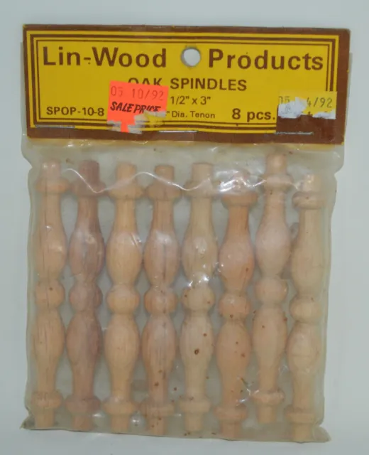 Lin-Wood Products Oak Spindles 3 1/2" x 3" SPOP-10-8 - Unopened package