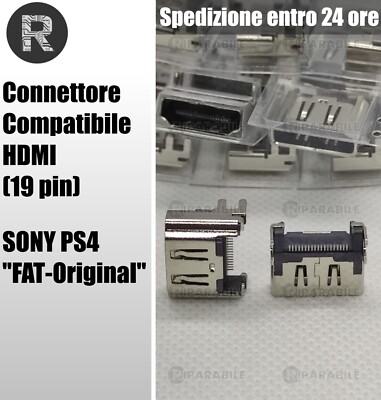 OEM Connettore Porta Presa Socket HDMI 19pin OEM Ricambio per Console Sony PS4 FAT 