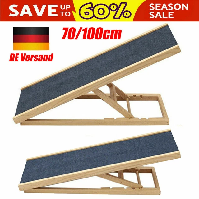Neu Hundetreppe klappbar 2-4 Stufen Auto Hunde Treppen Hunderampe Faltbar Rampe