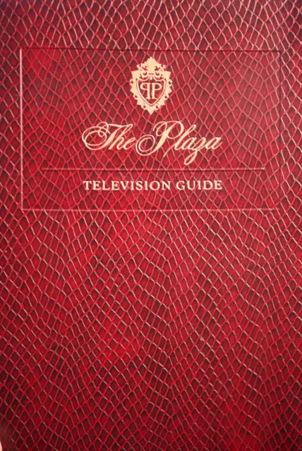 Park Plaza Hotel NYC - Television Guide, Burgundy Snakeskin Textured, for Suites
