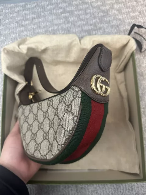 Gucci Ophidia Mini Gg Supreme Canvas & Leather Shoulder Bag Women's Brown