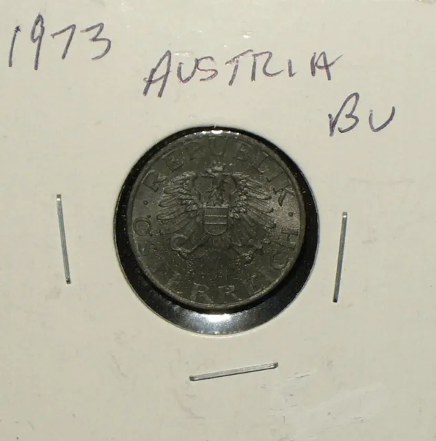 Austria 1973 5 Groschen Uncirculated Zinc Coin