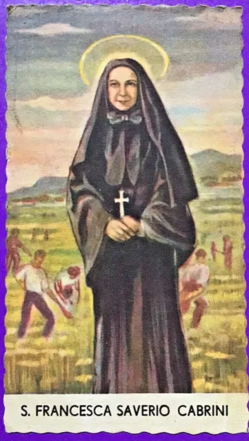 Santino Holy Card, Santa Francesca Saverio Cabrini -Rif. 10732