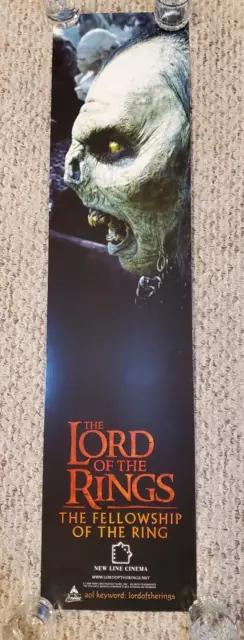 Lord Of The Rings Fellowship Original Movie Poster Orcs 48x12 Banner Rare 2001