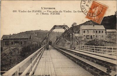 CPA Viaduc des Fades - Vue prise du Viaduc - La Gare et l'Hotel Faure (1253873)