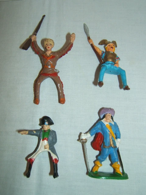 Lot De Soldats Figurines Mousquetaires – Plastique Ancien – Échelle 1:32 (60mm)