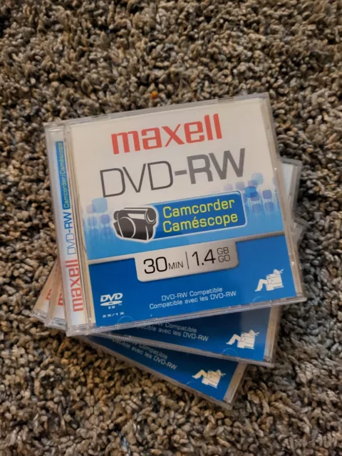 NEW in open box 3PACK Maxell DVD-R Camcorder 30 Minutes Recording Per Disc 1.4GB