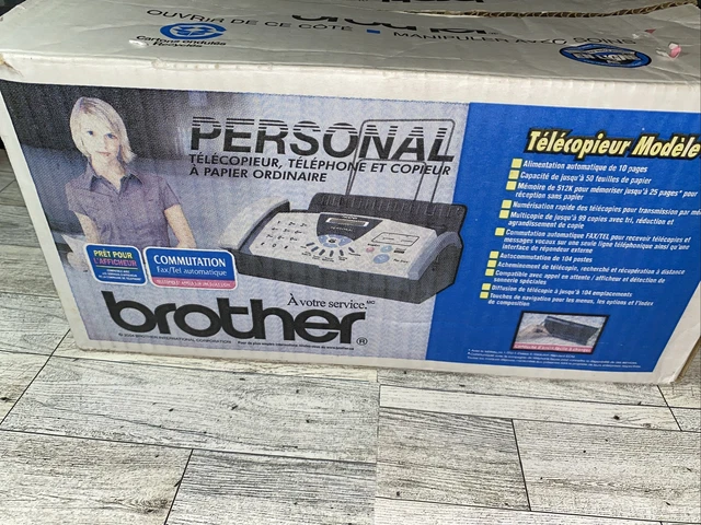 Brother FAX-575 Personal Plain Paper Fax Machine Copier w/ Box & Manual COMPLETE
