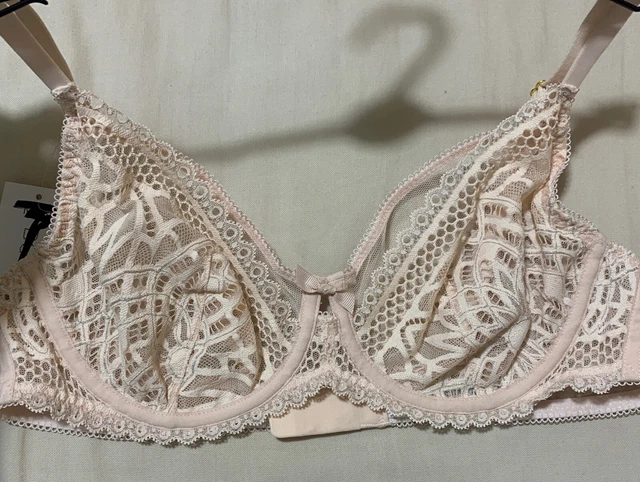 Reggiseno M&S BOUTIQUE JOY IN PIZZO, NON IMBOTTITO COPPA INTERA ROSA CHIARO TAGLIA 30 DD