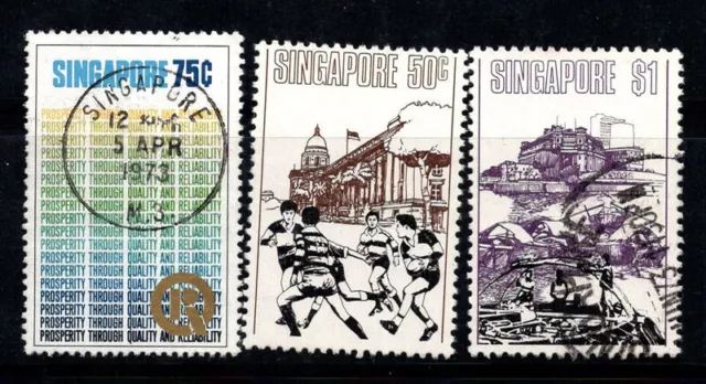 Singapur 1973 Mi. 172,176,177 Gestempelt 100% Kultur