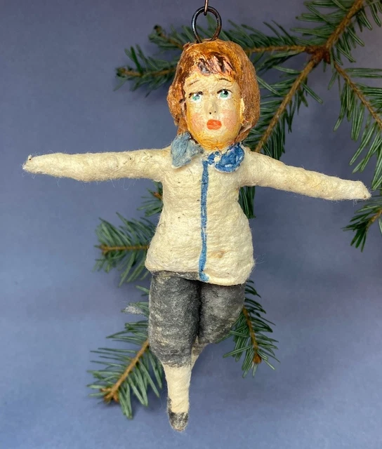 Ornement De Noël Vintage En Coton - Poupée Sapin Xmas - Déco Ancienne #110247