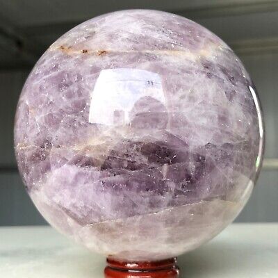 1128g Natural Amethyst Quartz Crystal Sphere Mineral specimen Reiki Healing S15