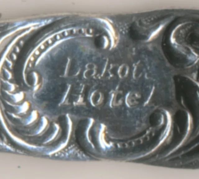 Lakota Hotel 1889 Monarch Pattern Rogers & Hamilton Silver Souvenir Spoon
