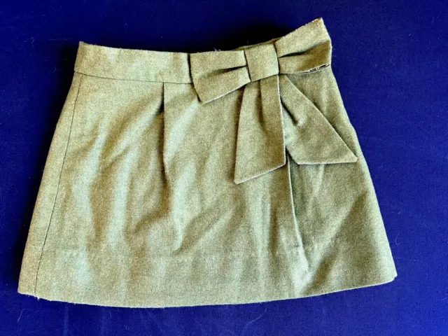 Papo d'Anjo (Oscar de la Renta) girls 100% Green skirt EUC Size 4