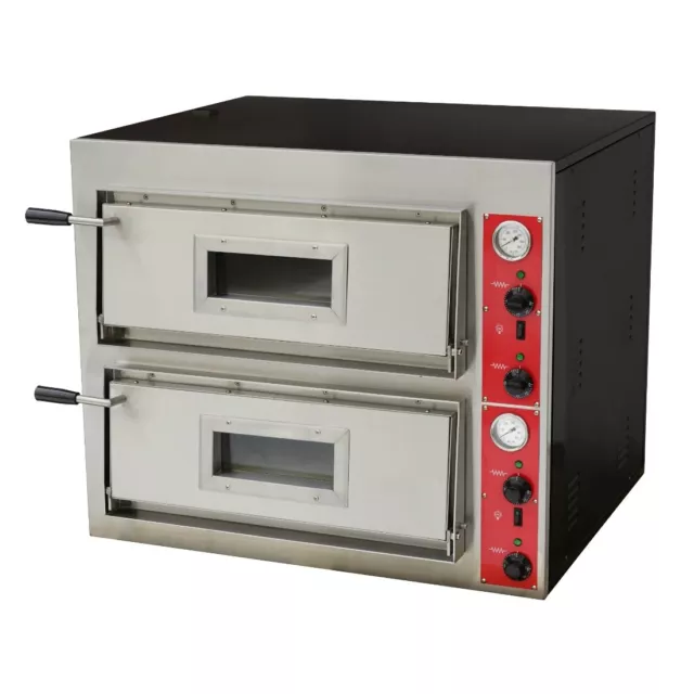 Germany's Black Panther Pizza Double Deck Oven for Commercial Catering Use