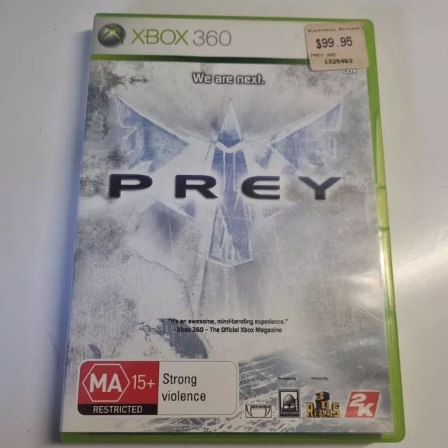 Prey Xbox 360 Game COMPLETE With Manual PAL Fast Free Shipping