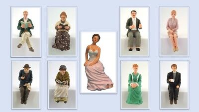 1:12 scale dolls house miniature resin people sitting 9 to choose from.