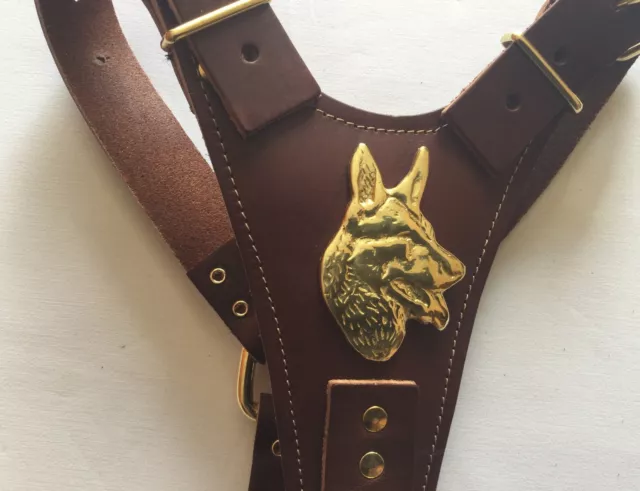 Brown German Shepherd/Husky Leather Harness - BRAND NEW TOP QUALITY LEATHER