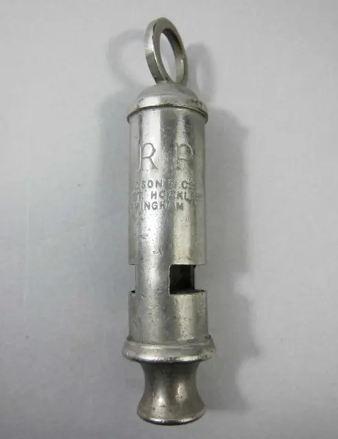 WWII BRITISH HOME FRONT ARP AIR RAID WARDENS' WHISTLE  by J HUDSON & CO vintage