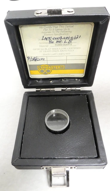 R186787 Lapmaster LAP5-0009-001-0121 Optical Flat 1/10 HE.LB