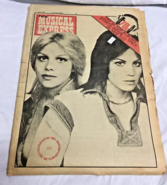 NME New Musical Express July 24th 1976 The Runaways Cover Music Magazines Rock