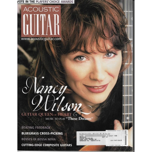 ACOUSTIC GUITAR MAGAZINE Back Issue September 1999 Nancy Wilson Cross
