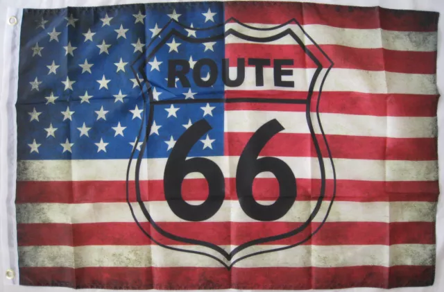 DRAPEAU USA ROUTE 66    60x90cm - Ref.63