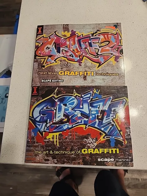 GRAFF The Art & Technique of Graffiti 1 & 2 Books by Scape Martinez