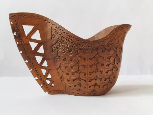 hand carved wooden cup/shepherds cup/ Folk art-Yugoslavia 60's/ Kuksa