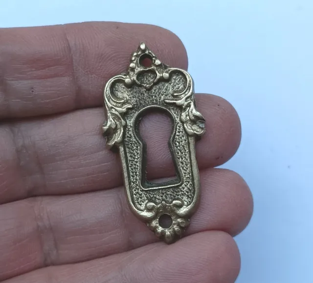 Vintage Brass Keyhole Cover Escutcheon