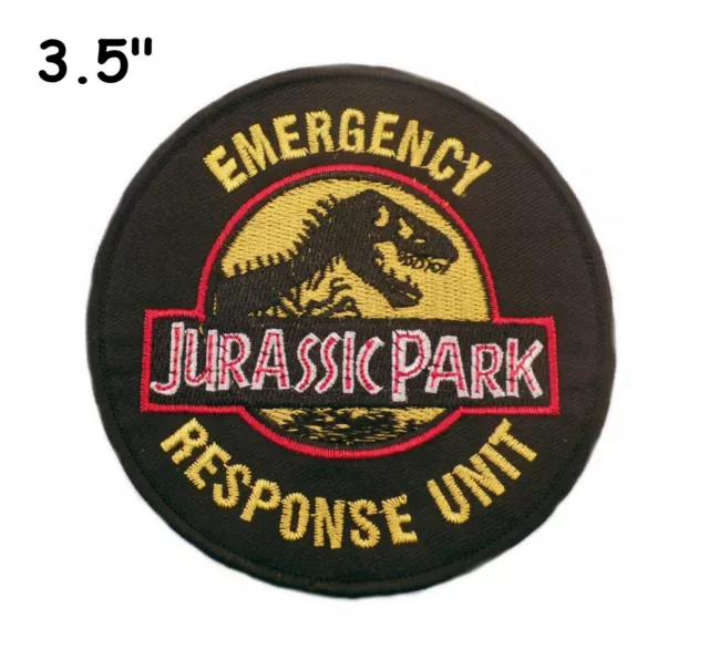 Jurassic Park Movie T-Rex Logo Embroidered Iron-On Patch Emblem Badge Applique