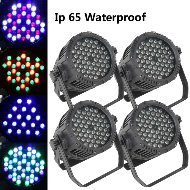 4PCS 200W Waterproof RGBW LED Par Stage Lighting DMX Washer Light DJ Par64 Light