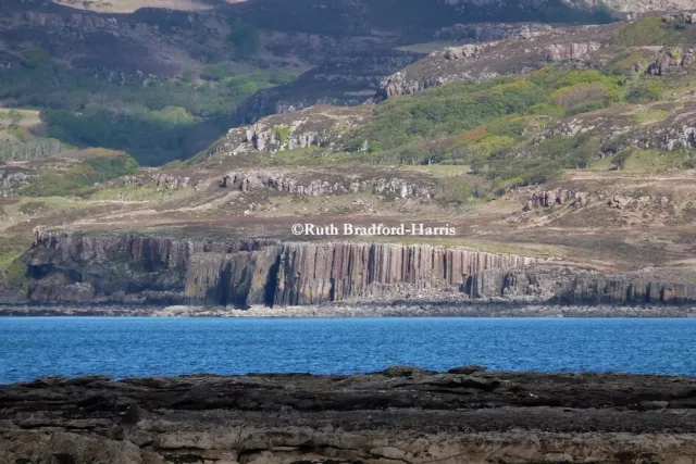 Mull Basalt Columns Loch na Keal Photo Mounted Print A4/A3 Poster Greetings Card