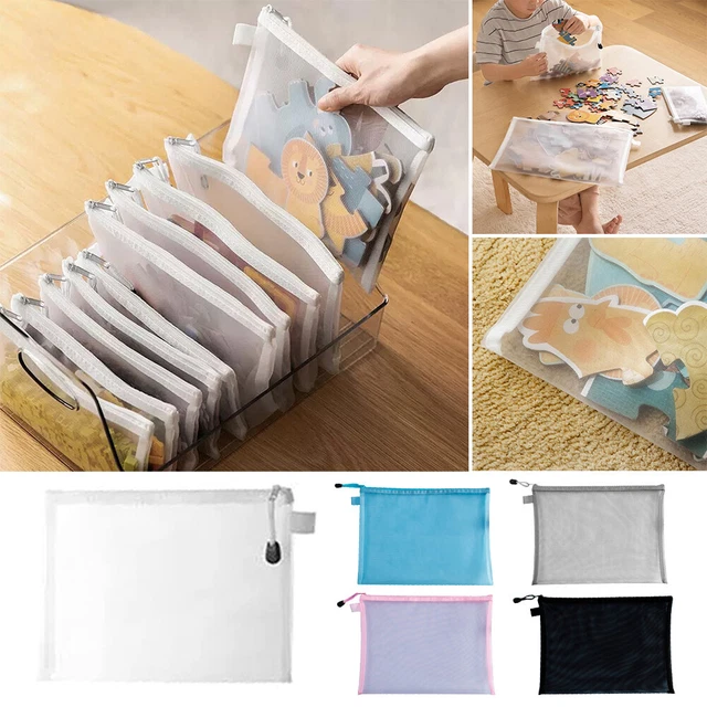 A4 A5 A6 Mesh Document Wallets Files Folder Zip Lock Bags Pouch Office School UK