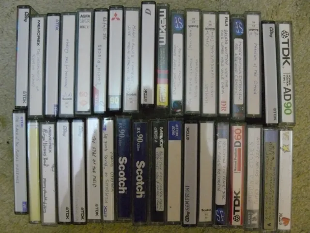 Audio cassettes job lot of 36 home recorded Mainly classical/poetry/speech/radio