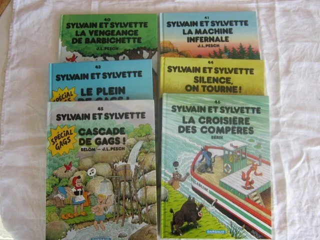Lot Sylvain et sylvette     6 tomes  de 40 à 46  § tous en réédition §  TBE