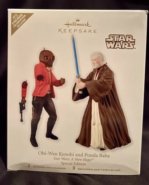 Star Wars Hallmark Ornament Obi Wan Kenobi Ponda Baba 2012 Celebration Exclusive