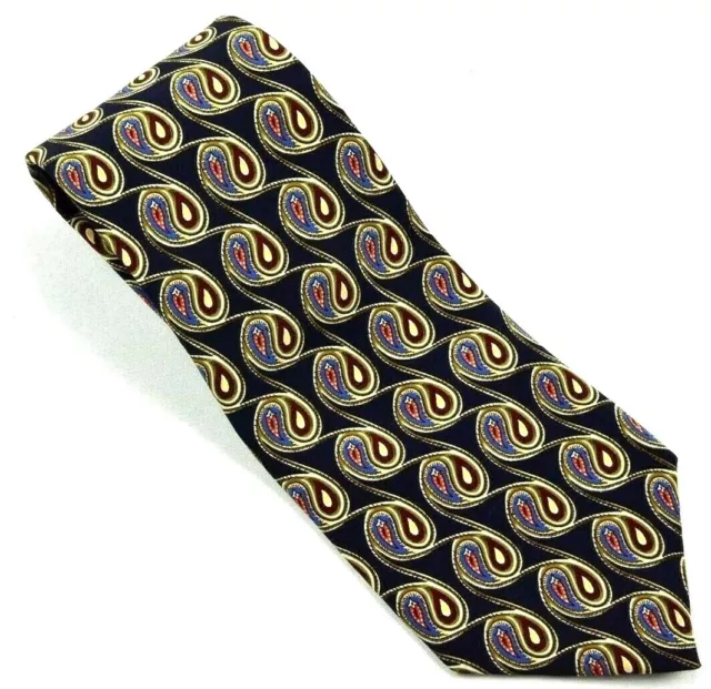 Vintage Chaps Ralph Lauren Blue Paisley Men's Tie 100% Silk 58"